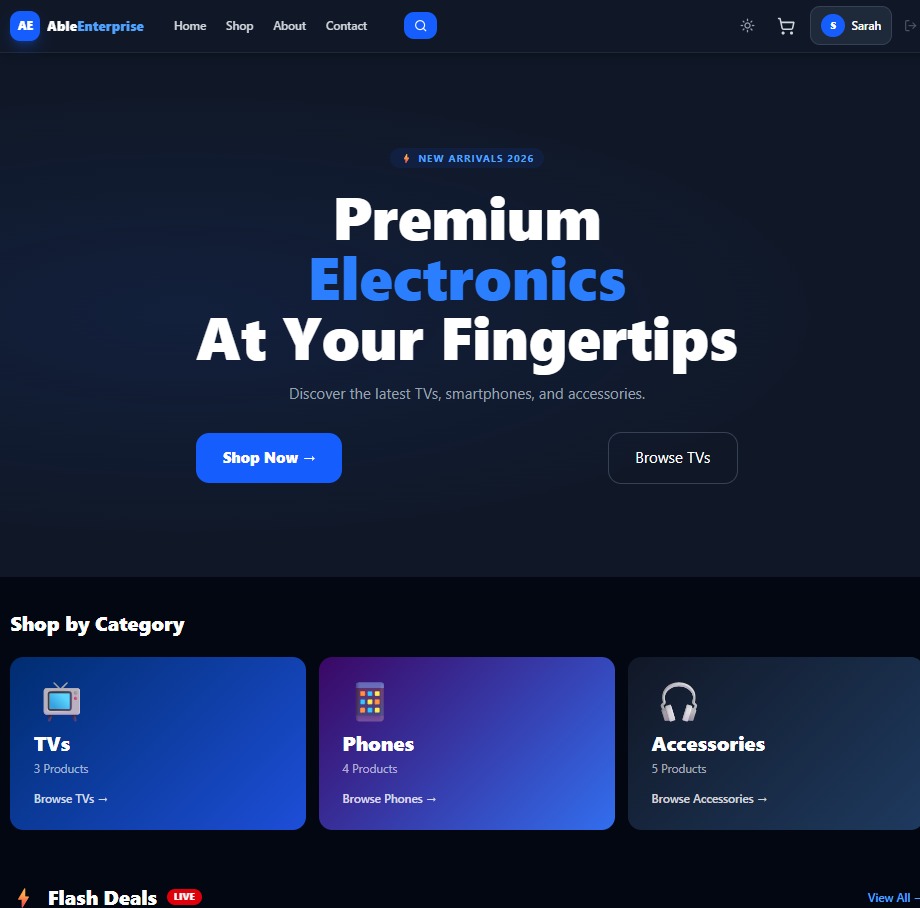 Able Enterprises — Electronics Marketplace